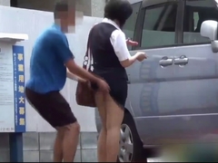 Japanese Schoolgirl Gets Wet in Public, Sharks Her Skirt and Exposes Her Pussy and panties!