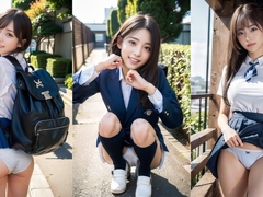 Japanese Schoolgirl Panty Flash - Innocent Girl's Naughty Moment
